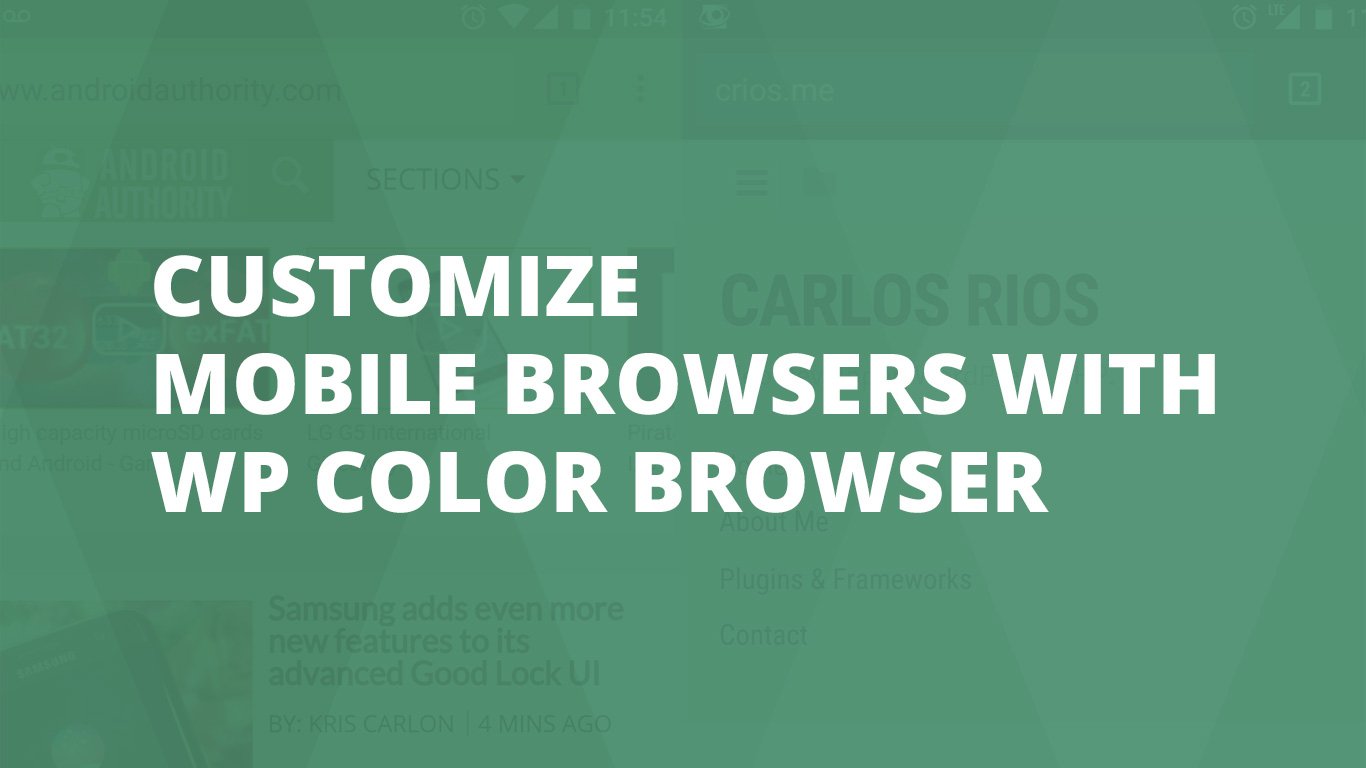 Customize Mobile Browsers With WP Color Browser