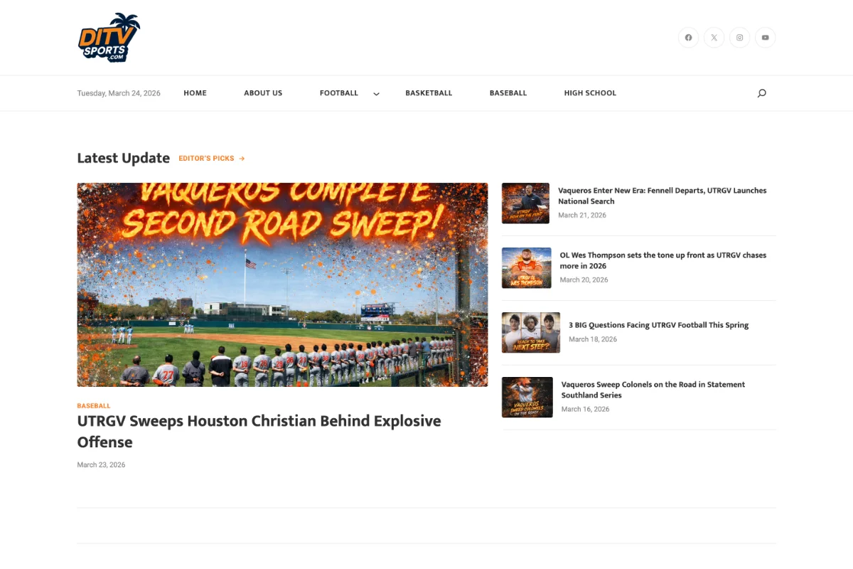 DITV Sports website preview