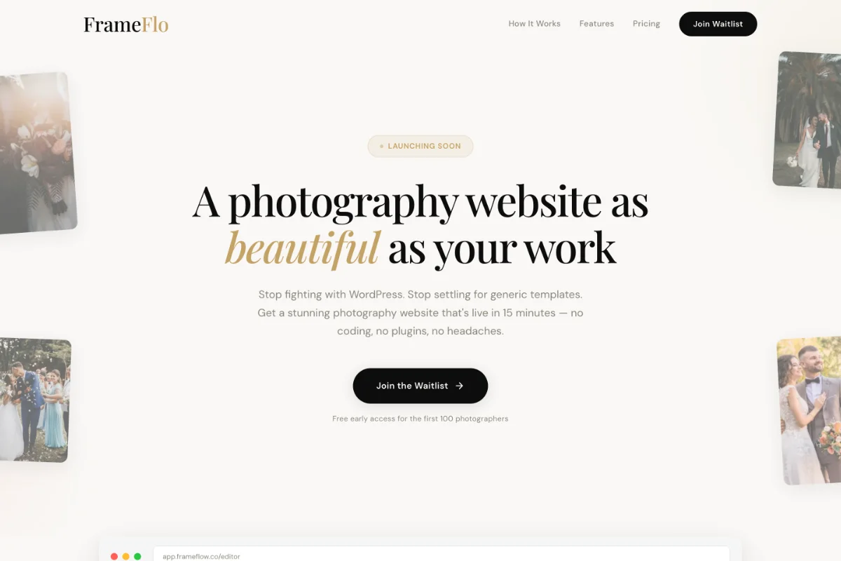FrameFlo website preview