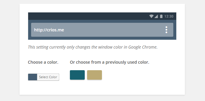 WP Color Browser Settings